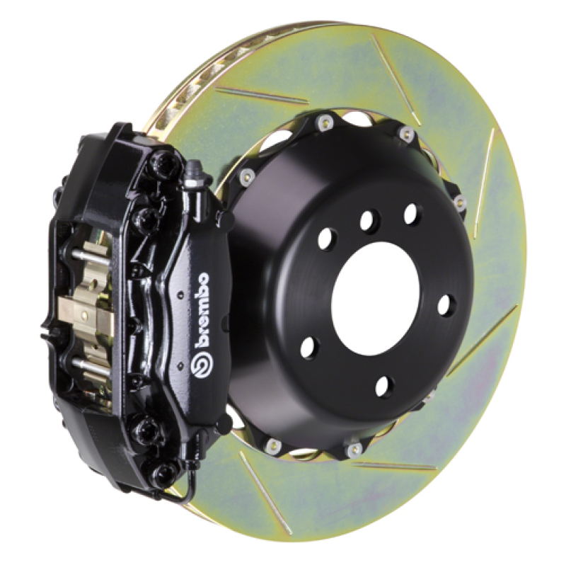 Brembo 05-08 7-Series (After 3/5 Prod) Rear GT BBK 4 Pist Cast 345x28 2pc Rotor Slotted Type1-Black - 2P2.8008A1