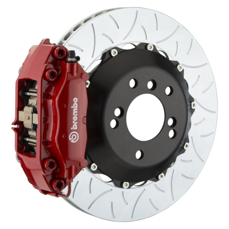 Brembo 06 330i Rear GT BBK 4 Piston Cast 345x28 2pc Rotor Slotted Type3-Red - 2P3.8011A2
