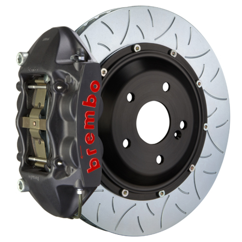 Brembo 97-04 Corvette C5 Rear GTS BBK 4 Piston Cast 345x28 2pc Rotor Slotted Type-3-Black HA - 2P3.8012AS