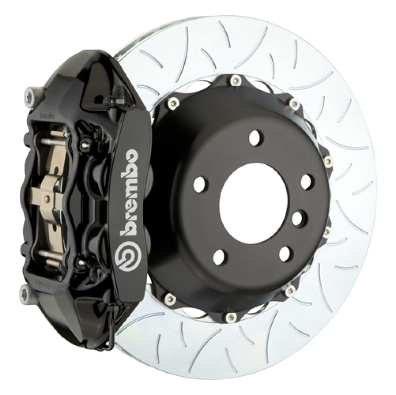 Brembo 12-14 328i Excl xDrive/MSport Brakes Rr GT BBK 4Pis Cast 345x28 2pc Rtr Slot Type3-Black - 2P3.8045A1