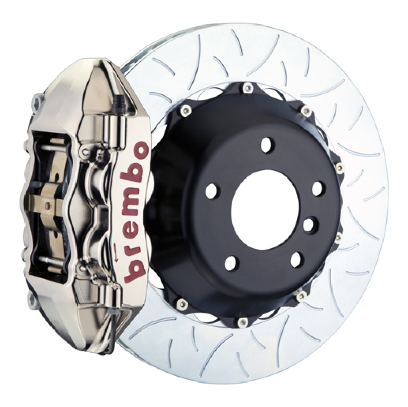 Brembo 12-16 98ster (Excl PCCB) Rr GTR BBK 4Pis Billet 345x28 2pc Rotor Slotted Type3-Nickel - 2P3.8056AR