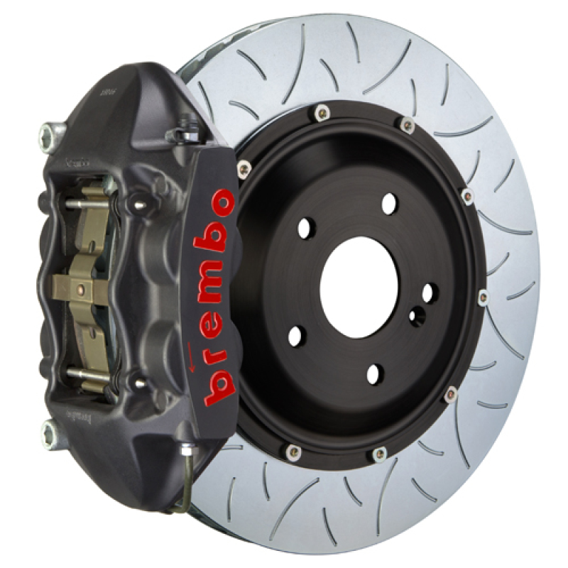 Brembo 15-18 M3 Excl CC Brake Rr GTS BBK 4Pis Cast 345x28 2pc Rotor Slotted Type3-Black HA - 2P3.8061AS