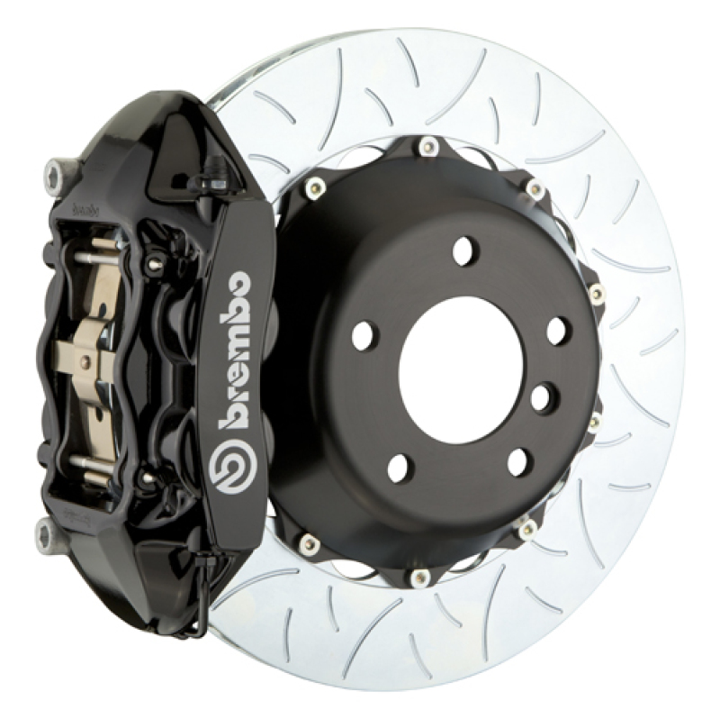 Brembo 02-07 Coupe/Spyder/04-07 GranSport Rr GT BBK 4Pist Cast 380x28 2pc Rotor Slotted Type3-Black - 2P3.9019A1