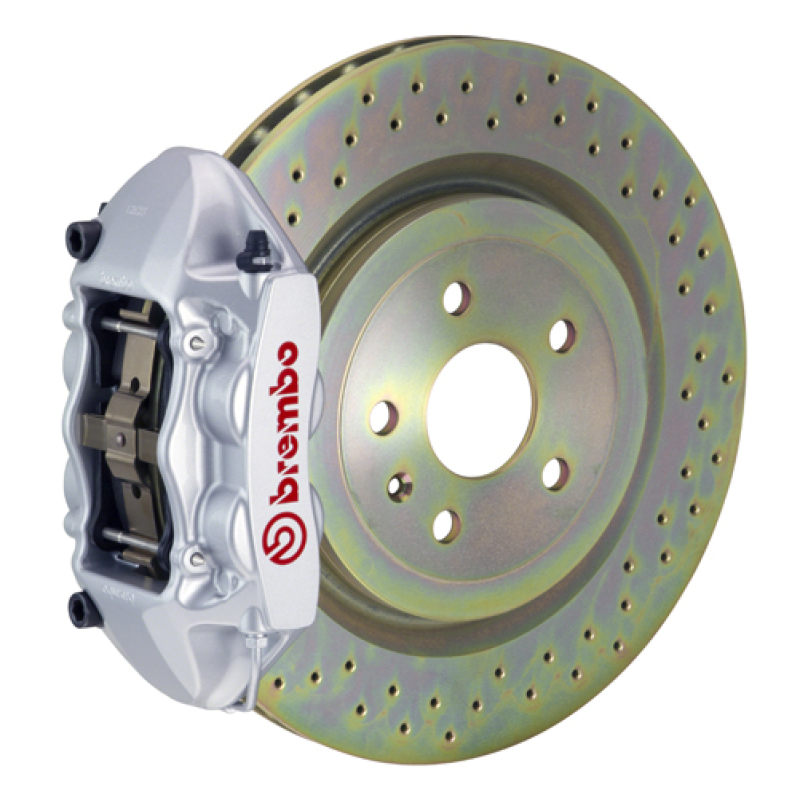 Brembo SS Rear GT BBK 4 Piston Cast 365x28 1pc Rotor Drilled-Silver - 2P4.8503A3