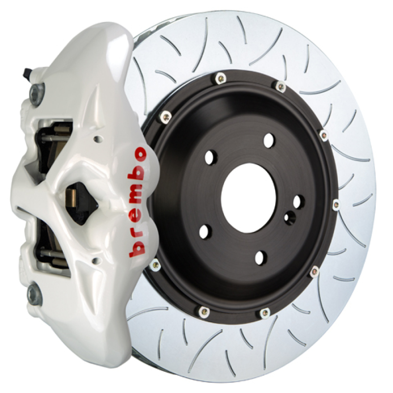 Brembo 08-13 M3 (E90/E92/E93) Rear GT BBK 4 Piston Cast 380x28 2pc Rotor Slotted Type-3- White - 2S3.9016A6