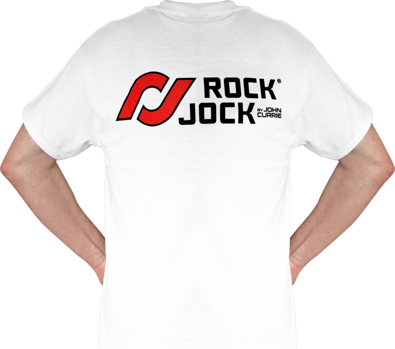 RockJock T-Shirt w/ Logos Front and Back White XXXL - RJ-711009-XXXL