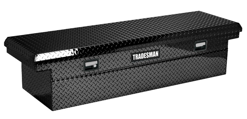 Tradesman Aluminum Economy Cross Bed Low-Profile Truck Tool Box (70in.) - Black - 7111001LP