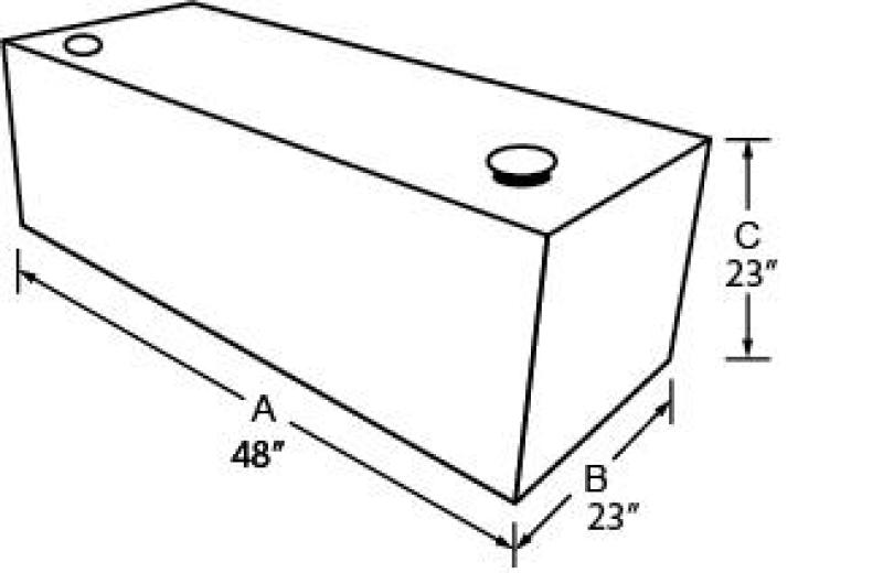 Tradesman Steel Rectangular Liquid Storage Tank (Full Size) - Black - 73010