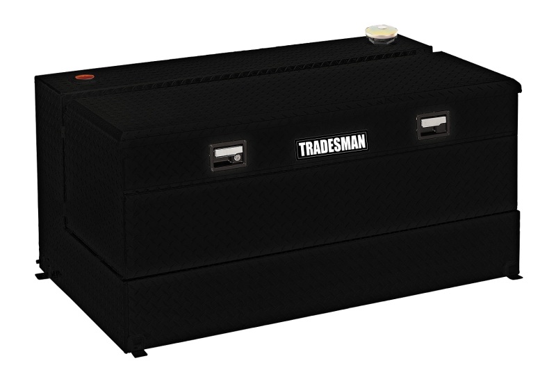 Tradesman Aluminum L-Shape Liquid Storage Tank Combo (48in. / 100 Gallon Capacity) - Black - 73249