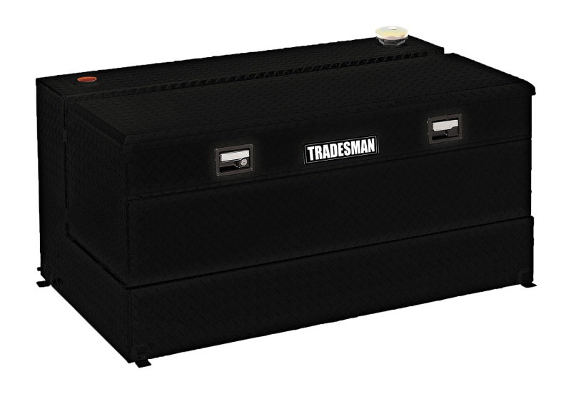 Tradesman Aluminum L-Shape Liquid Storage Tank Combo (48in. / 80 Gallon Capacity) - Black - 73290