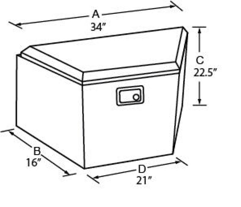 Tradesman Steel Trailer Tongue Storage Box (21in.) - Black - 76234