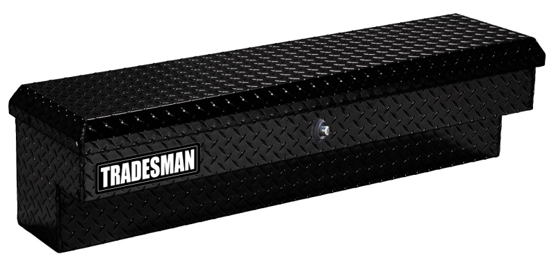 Tradesman Aluminum Side Bin Truck Tool Box w/Push Button (70in.) - Black - 79772PB