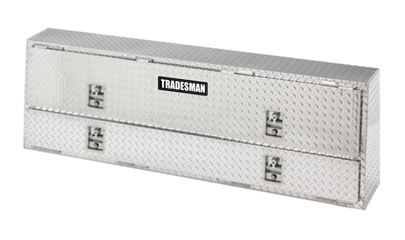 Tradesman Aluminum Professional Rail Top Mount L-Wing Box (72in.) - Brite - 8272