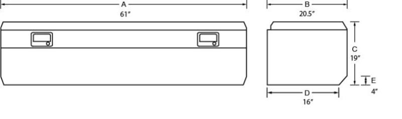 Tradesman Steel Flush Mount Truck Tool Box (60in.) - White - 86460