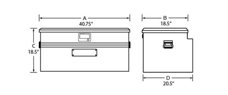 Tradesman Aluminum Flush Mount Truck Tool Box (40in.) - Brite - 9440