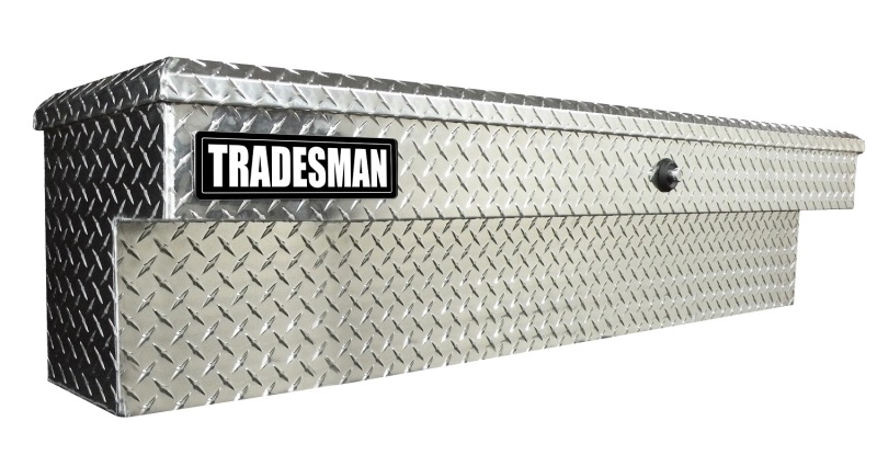 Tradesman Aluminum Side Bin Truck Tool Box w/Push Button (70in.) - Brite - 9772PB