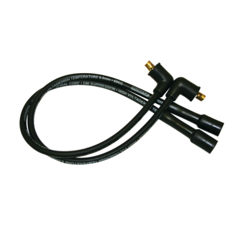 Moroso 97-98 Harley-Davidson FLT/FLHT/FLHR/FLTR Spiral Core Wire Set - Black - 27215