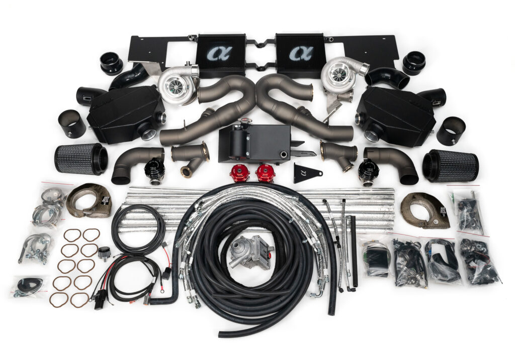 AMS Performance 2017-2019 Audi R8 G35-1050 ALPHA Twin Turbo Kit w/ Titanium Exhaust (No ECU/TCU Calibration Service or Software, or Boost Control System)