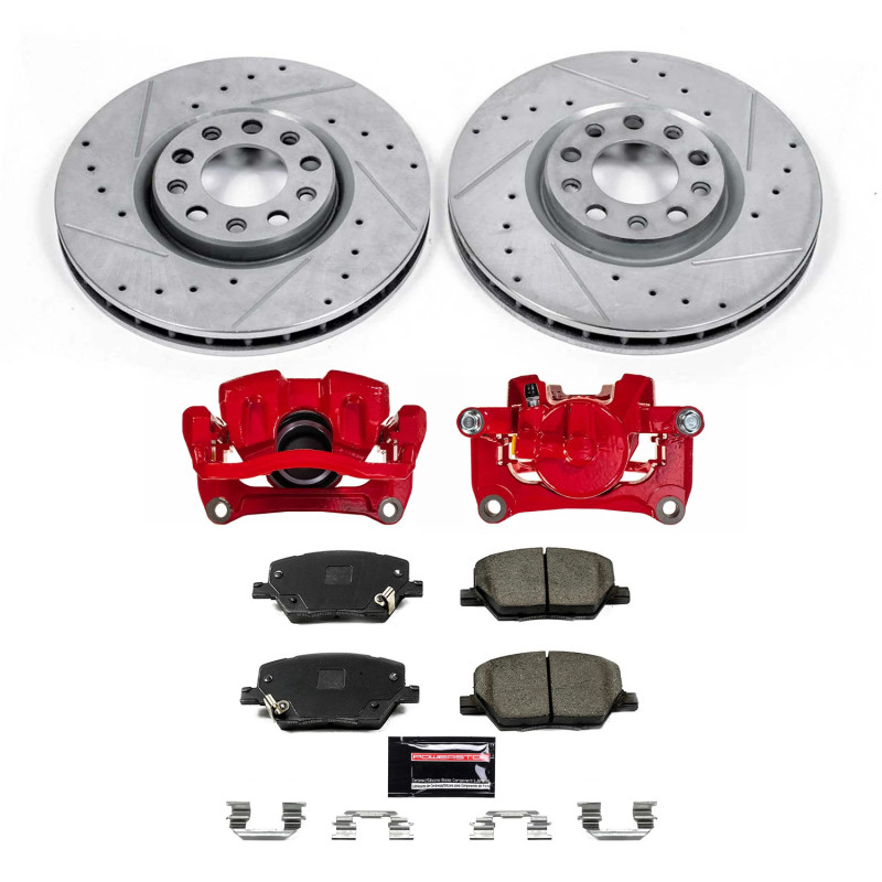 Power Stop 16-18 Fiat 500X Front Z23 Evolution Kit w/Calipers - KC7299