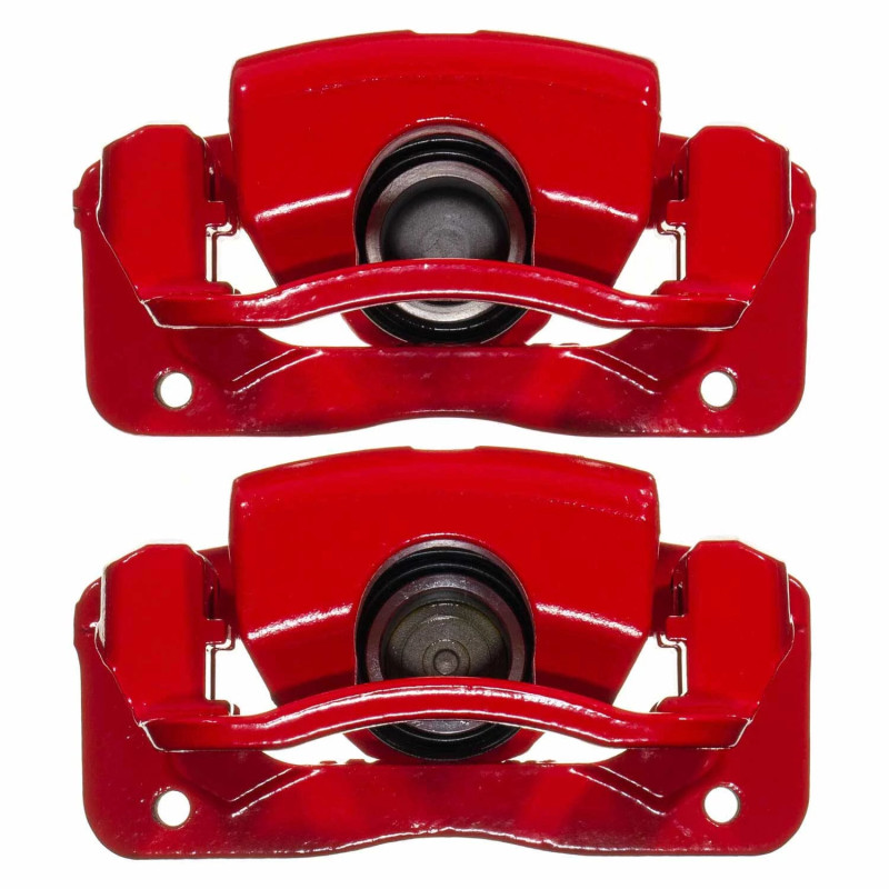 Power Stop 13-16 Hyundai Santa Fe Rear Red Caliper Pair w/Brackets - S15074