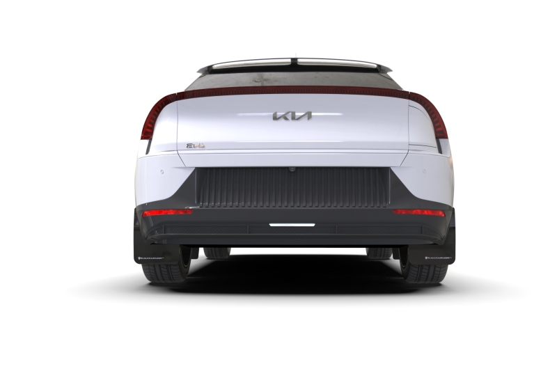 Rally Armor 22-23 Kia EV6 Black UR Mud Flap Dark Grey Logo - MF91-UR-BLK-DGRY