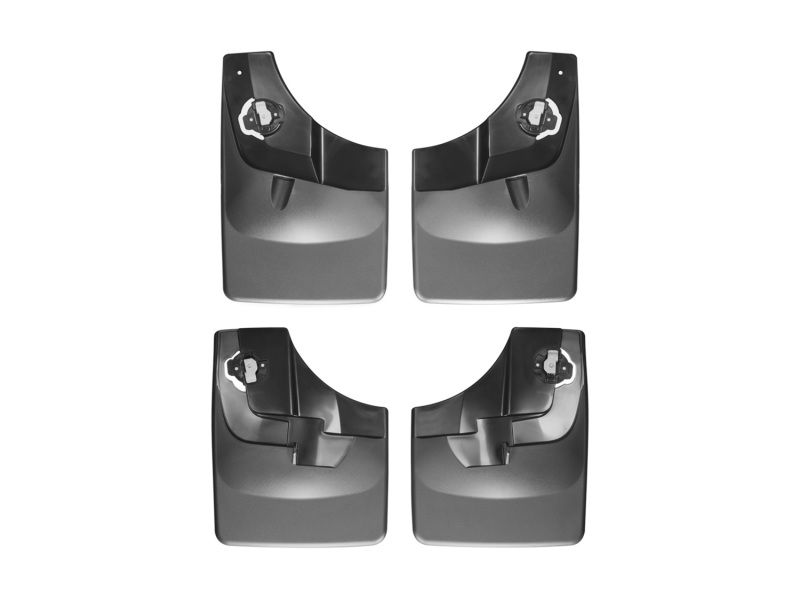 WeatherTech 15-20 Ford F-150 (w/Fender Lip Molding) No Drill Mudflaps - Black - 110044-120044