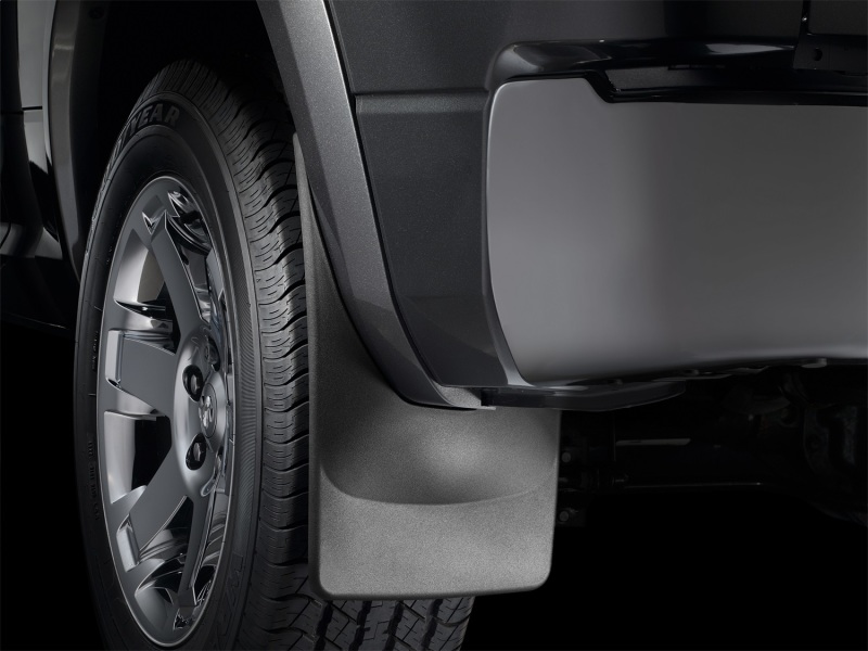 WeatherTech 17-120 Ford F-250/350/450/550 w/Fender Flares Rear Dually No Drill Mudflaps - Black - 110066-120074