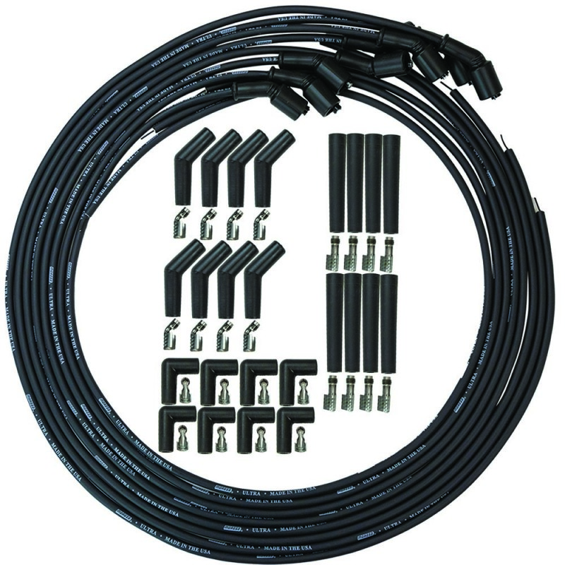 Moroso GM LS/LT 8mm Ultra 350 Universal Wire Set w/90/135/Straight Plug Ends - 73748