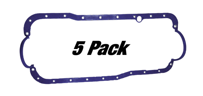 Moroso Ford 351W Late Model Oil Pan Gasket - One Piece - Reinforced Steel (5 Pack) - 93181