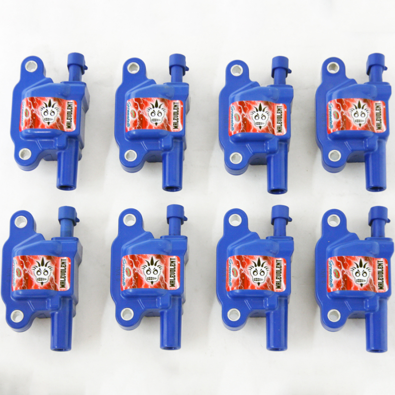 Granatelli 05-17 GM LS1/LS2/LS3/LS4/LS5/LS6/LS7/LS9/LSA Malevolent Coil Packs - Blue (Set of 8) - 28-0513-CPBM