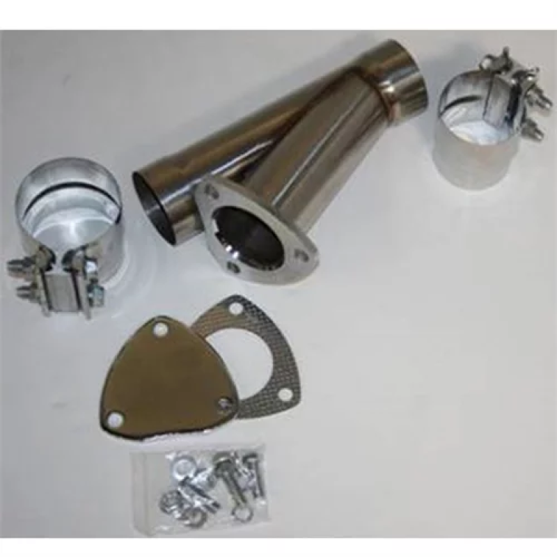 Granatelli 2.5in Stainless Steel Manual Exhaust Cutout Kit w/Slip Fit/Band Clamp - 305525