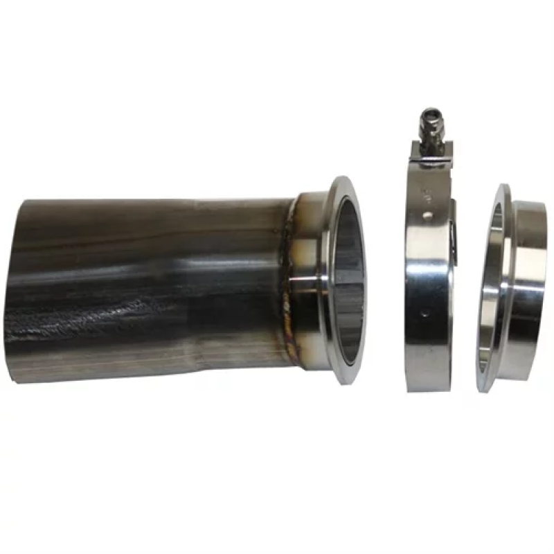 Granatelli 3in Round to 3in Oval Exhaust Pipe Adapter w/V-Band Connection - 313533