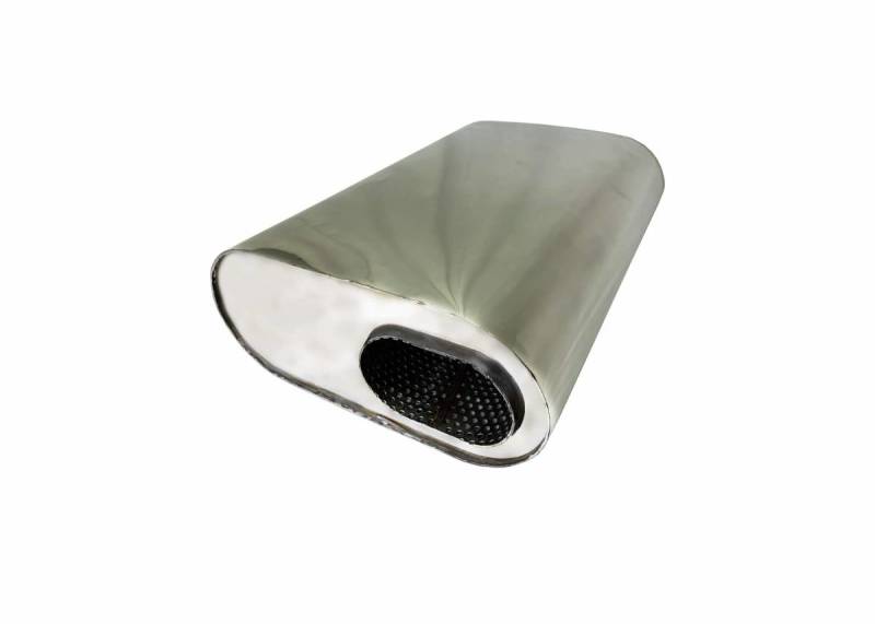 Granatelli 3.0in Inlet 3.0in Outlet 13x9.5x6in Oval Muffler - 313541