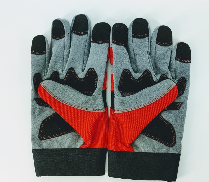 Granatelli Large Mechanics Work Gloves - Red/Gray/Black - 706522