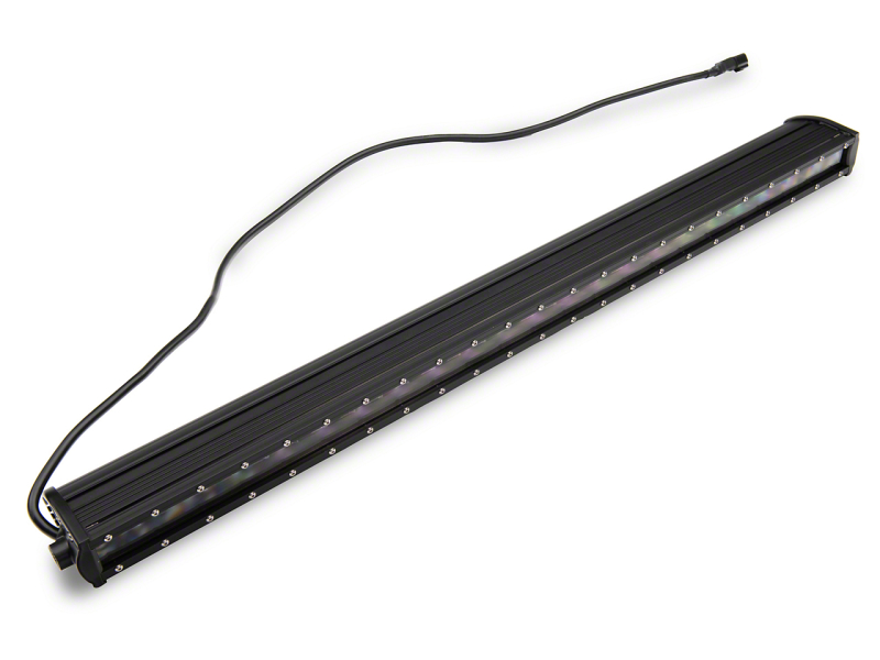 Raxiom 18-23 Jeep Wrangler JL Axial Series 30-In Single Row LED Light Bar w/ Hood Mounting Brackets - J139110