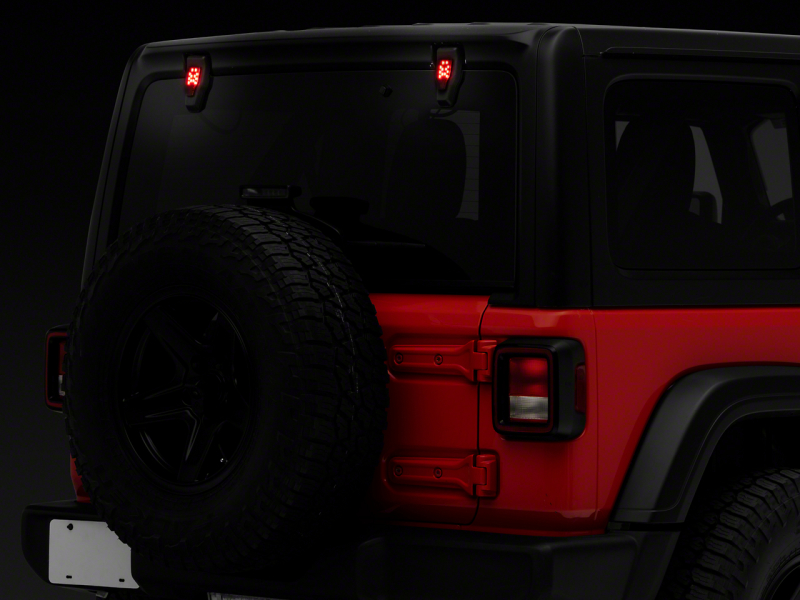 Raxiom 18-23 Jeep Wrangler JL Axial Series Rear Window Glass Hinge LED Lights - J155993-JL