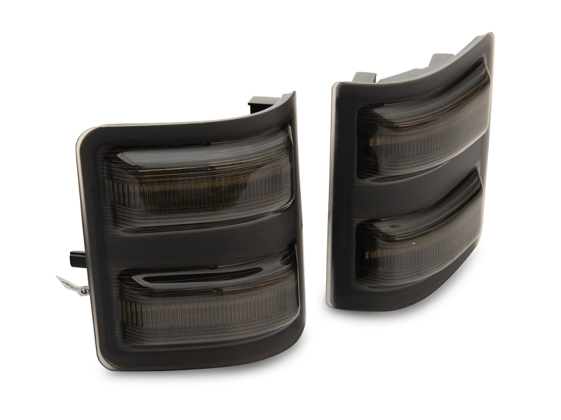 Raxiom 11-16 Ford F-250/F-350 Super Duty Axial LED SEQL Switchback Side Mirror Marker Lamps- Smoked - SD18249