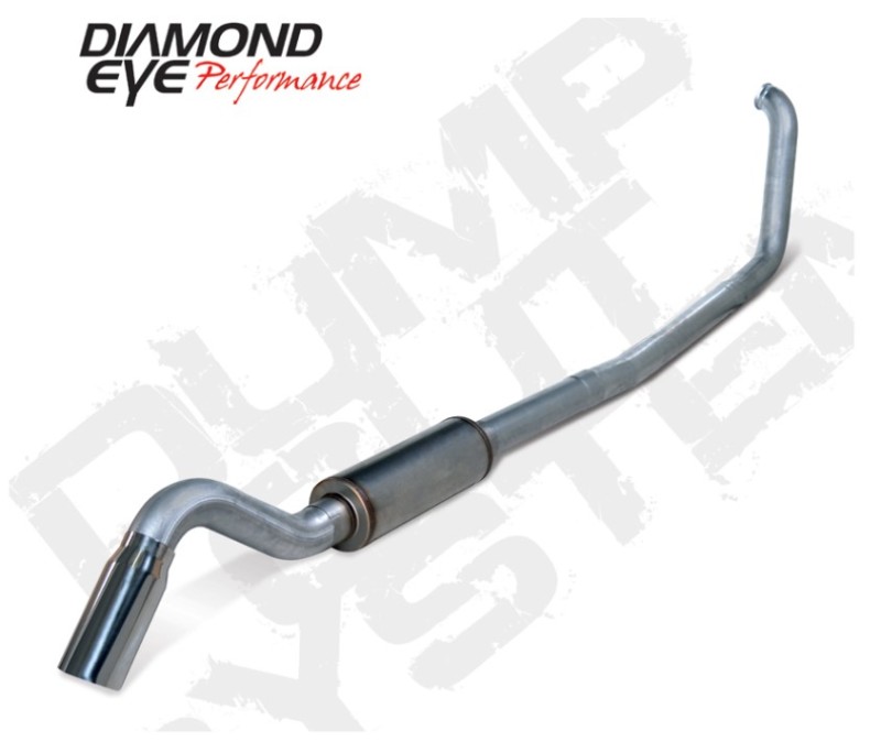 Diamond Eye KIT 4in TB SGL SS: TURN DOWN 00-03 FORD 7.3L F250/F350 - K4319S-TD
