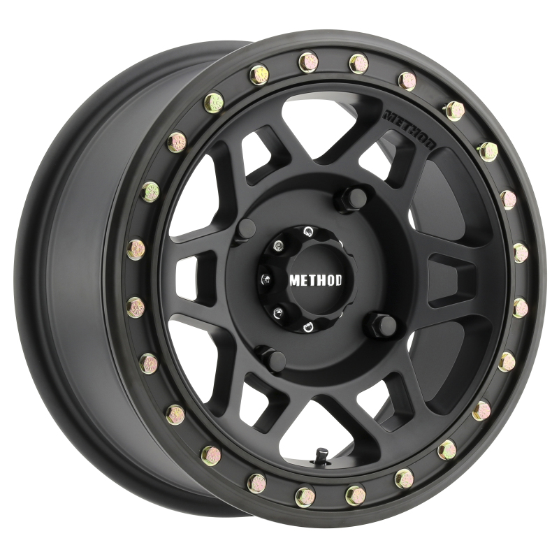Method MR405 UTV Beadlock 15x7 / 4+3/13mm Offset / 4x136 / 106mm CB Matte Black Wheel - MR40557047543B