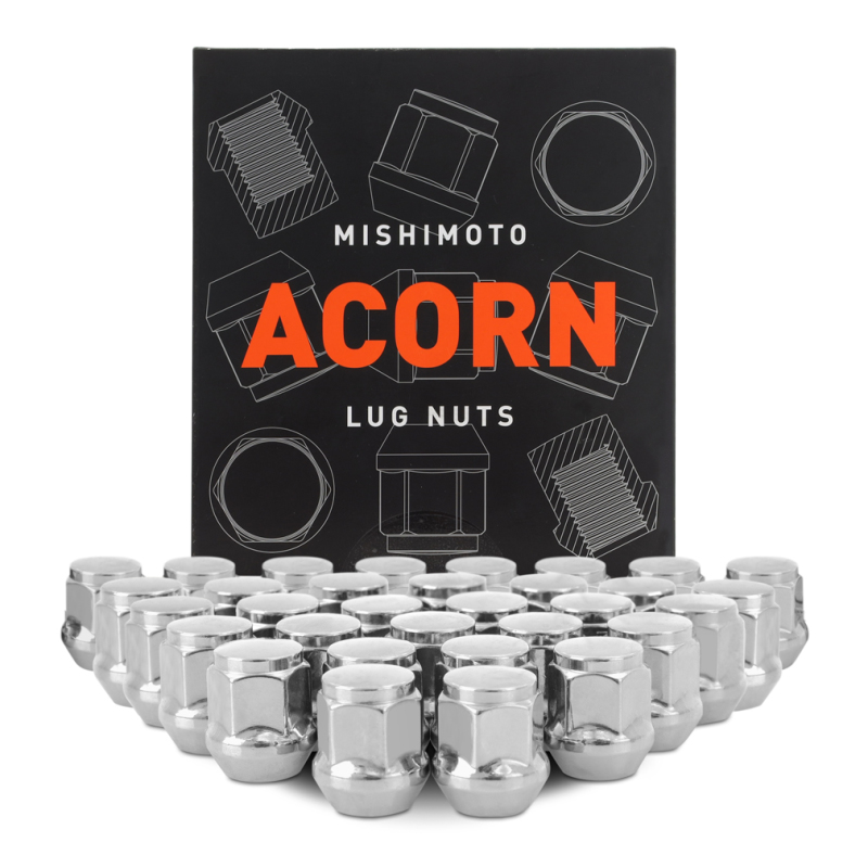 Mishimoto Steel Acorn Lug Nuts M14 x 1.5 - 32pc Set - Chrome - MMLG-AC1415-32CH