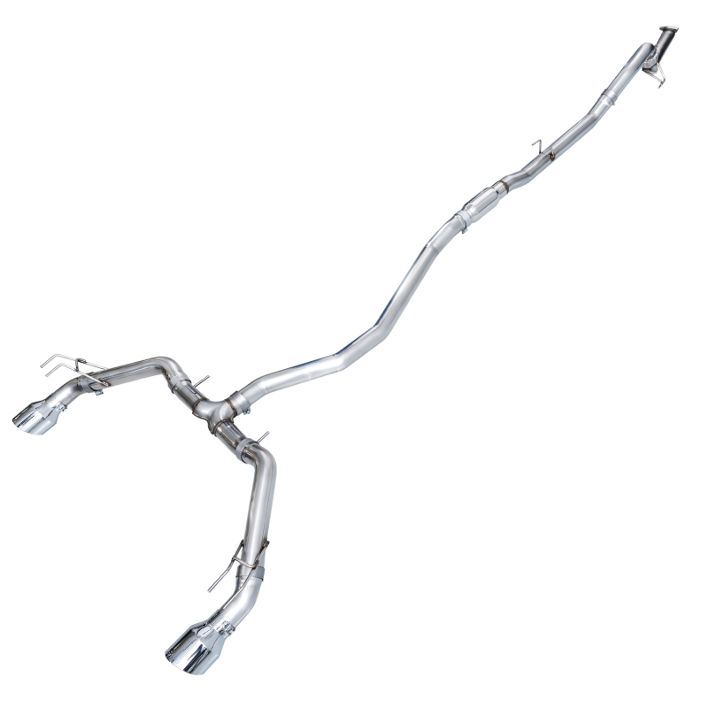 AWE Tuning 2022+ Honda Civic Si FE1 FWD Track Edition Catback Exhaust - Dual Chrome Silver Tips - 3020-32331
