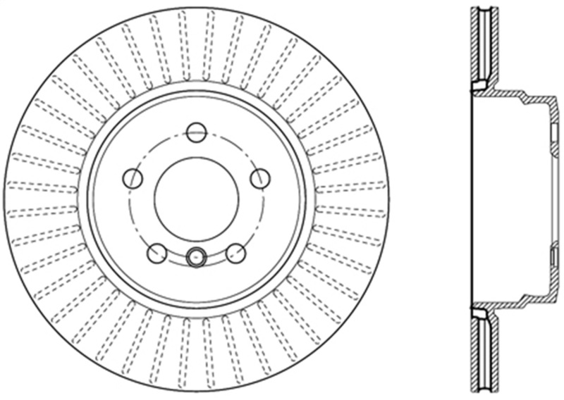 StopTech 07-18 BMW X5 / 08-19 BMW X6 Sportstop Cryo Drilled & Slotted Rotor - Rear Left - 127.34095CL