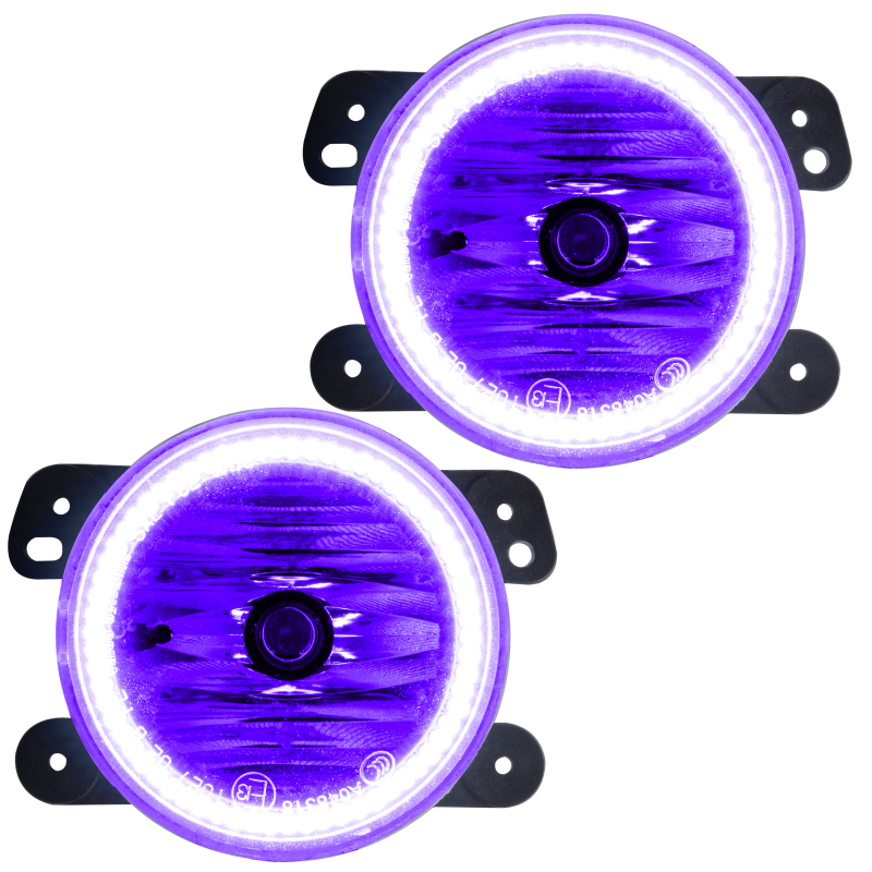 Oracle Lighting 07-09 Jeep Wrangler JK Pre-Assembled LED Halo Fog Lights -UV/Purple - 7080-007