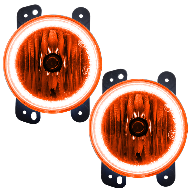 Oracle Lighting 10-15 Jeep Wrangler JK Pre-Assembled LED Halo Fog Lights -Amber - 7159-005