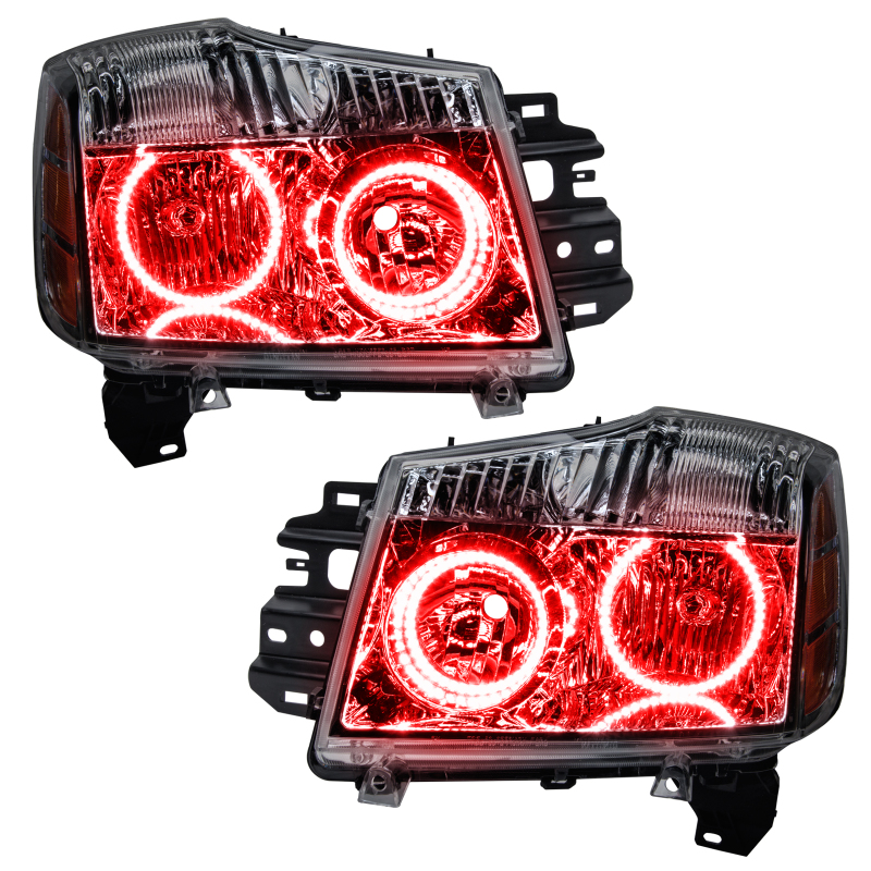 Oracle Lighting 08-15 Nissan Armada Pre-Assembled LED Halo Headlights -Red - 8106-003