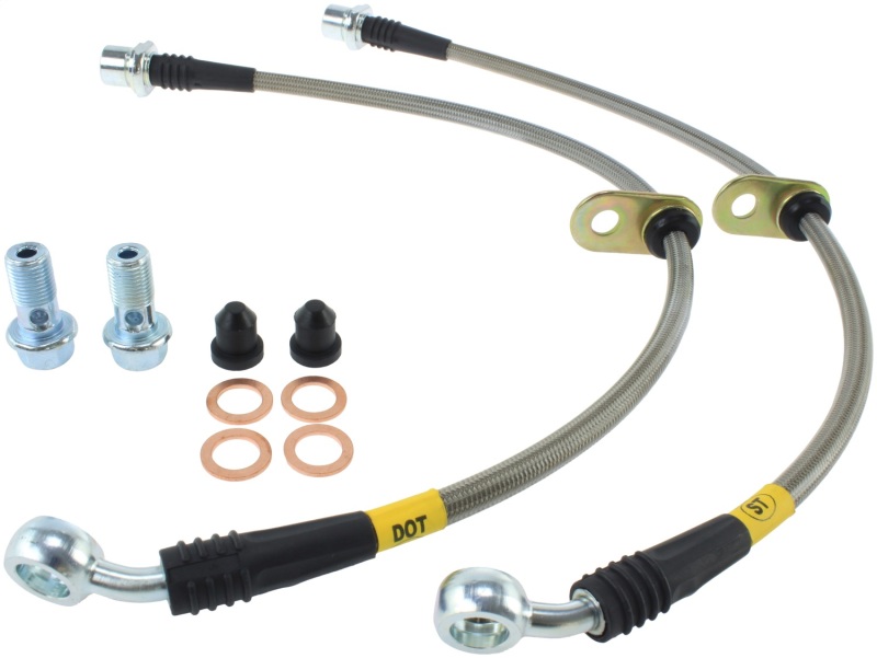 StopTech 00-05 Toyota MR2 Spyder Rear Stainless Steel Brake Lines - 950.44508