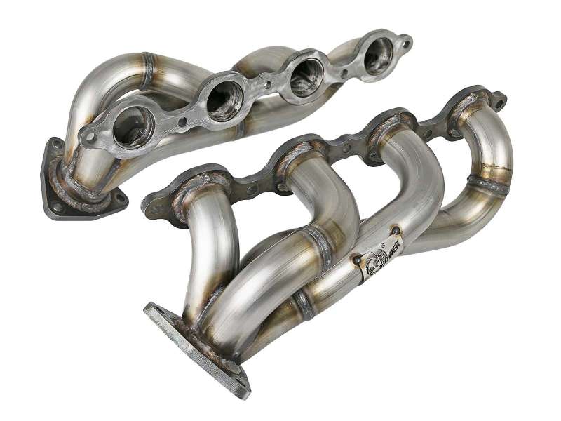 aFe Twisted 1-3/4in 304SS Shorty Header 20-23 GM 2500/3500HD 6.6L V8 - 48-34145