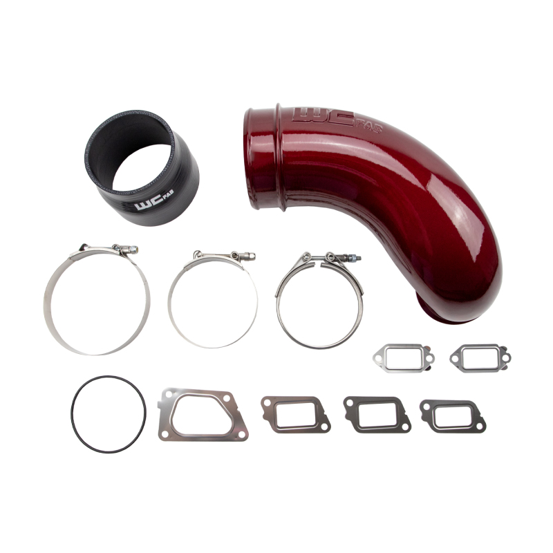 Wehrli 11-16 Chevrolet 6.6L LML Duramax 5in Intake Horn - WCFab Red - WCF100417-RED