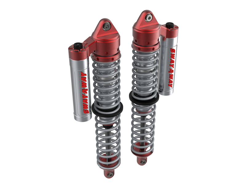 aFe 17-19 Polaris RZR 925/1000cc Sway-A-Way 2.5 Front Coilover Kit w/ PB Reservoirs and Comp Adj - 851-5600-04-CA