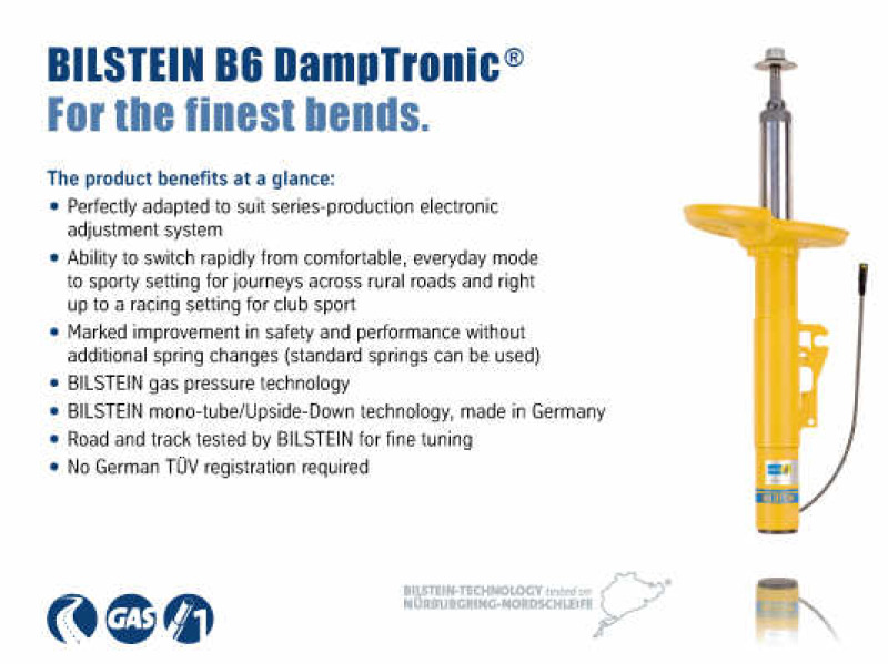 Bilstein B6 (DampTronic) 06-10 BMW M6 (E63) w/ EDC Electronic Dampers Rear 66mm Shock Absorber - 26-234229
